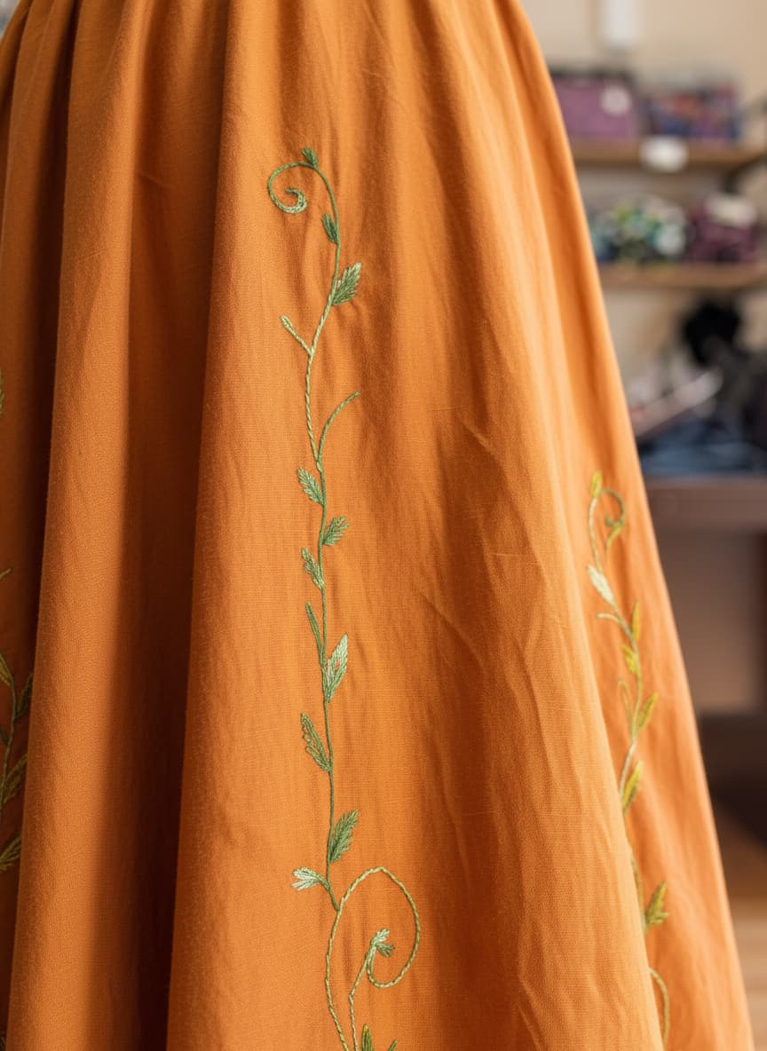 výšivka na oblečení handmade